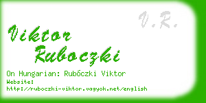 viktor ruboczki business card